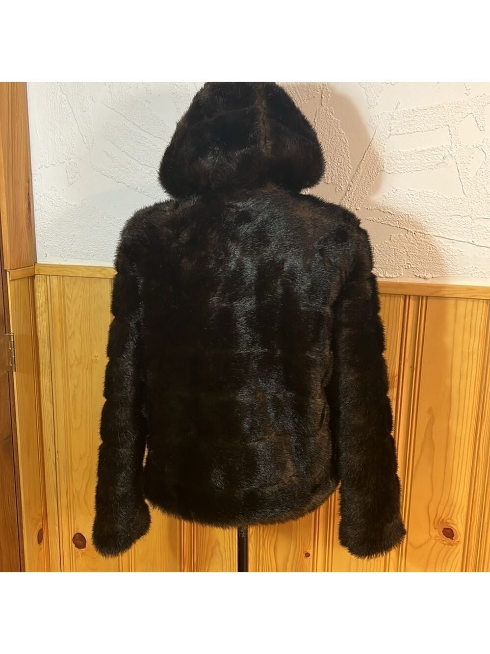 Giacca Reversible Faux Fur Jacket Sz-M - Picture 4 of 11